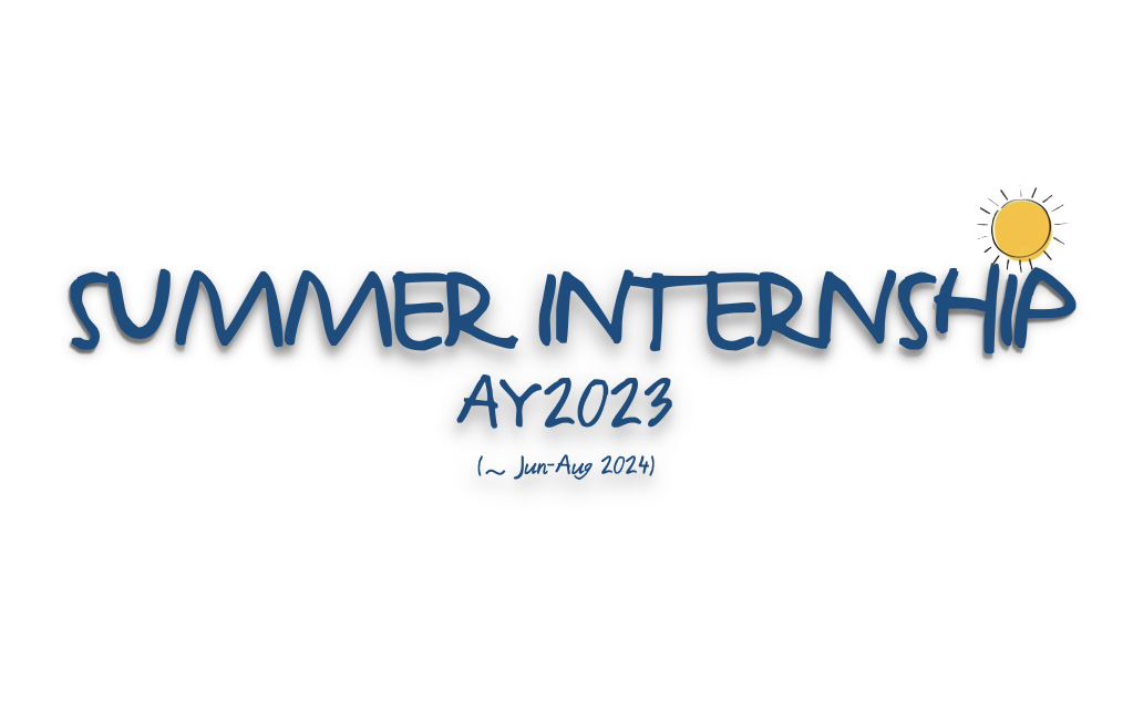 2140301 Industrial Training (Summer/AY2023)